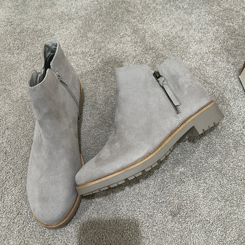 Gray booties